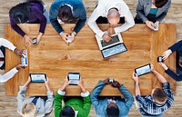 Group of Business People Using Digital Devices