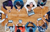 Group of Business People Using Digital Devices