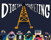 Digital Marketing Online Communication Website Concept
