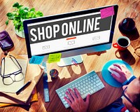 Shop Online Digital Internet Delivery Technology Concept