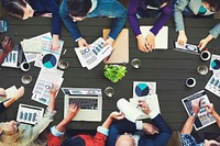 Group of business people having a meeting