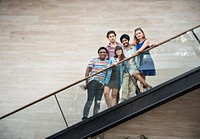 Diverse Stairs Teenager Community Connection Concept