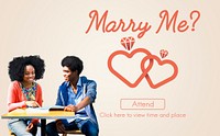 Marry me Love Heart Inscription Concept