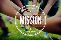 Mission Teamwork Spirit Target Goals Concept
