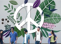 Peace Happy Hippie Love Retro Concept