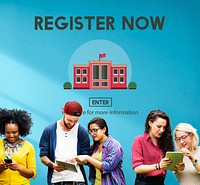 Register Now E-learning Education Website Concept