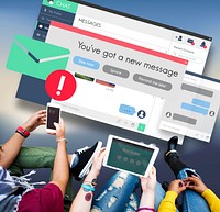 New Message Texting Connection Communication Concept