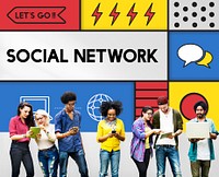 Social Platform Network Communication Concept