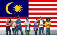 Malaysia Country Flag Liberty National Concept
