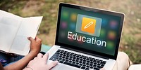 Pencil Icon Online Education Learning Graphic Concept