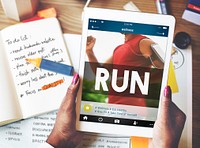 Run Runner Athleic Exercise Health Jogging Speed Rush Concept