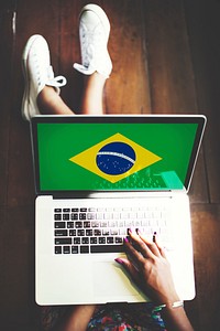 Brazil National Flag Business Communication Connection Concept