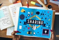 Sharing Social Media Technology Innovation Concept