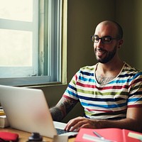 Man Male Laptop Internet Computer Concept