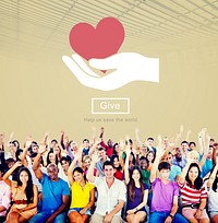 GIve Care Help Please Support Donate Charity Concept