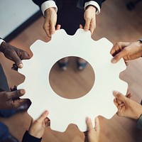 Gear Cog Corporate Collaboration Connection Teamwork Concept