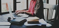 Woman Working Typing Laptop Connection Concept