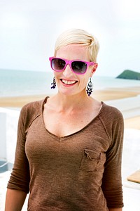 Pretty Woman Beach Vacation Lifestyle Portrait Concept