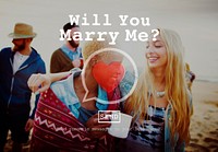 Will You Marry Me Valentine Romance Love Heart Dating Concept