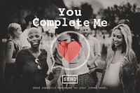 You Complete Me Couple Love Anniversary Concept