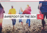Barefoot On The Sea Relaxing Freedom Summer Concept