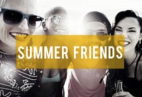 Summer Friends Beach Friendship Holiday Vacation Concept