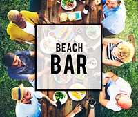 Summer Beach Bar Friendship Holiday Vacation Concept