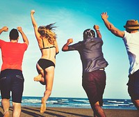 Summer Togetherness Friendship Beach Vacation Concept