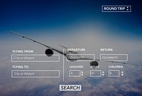 Searching Booking Flight Round Trip Travel Concept