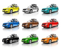 Collection of Colorful 3D Family Cars