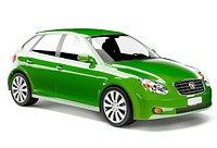 Green car.
