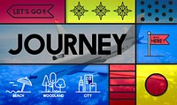 Backpacking journey outdoors travel graphic