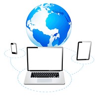 Global mobile laptop and tablet networking.
