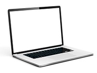 Laptop with white screen.