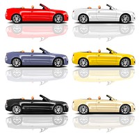 Collection of Multicolored 3D Modern Cars