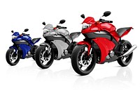 Motorcycle Motorbike Bike Riding Rider Contemporary Shiny Concept