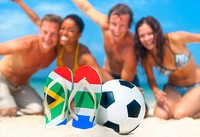 Young people celebrating the South african football world cup.