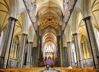 Interior of Salisbury cathedral