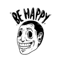 Be Happy Smile Cartoon Icon Concept