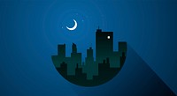City night time vector