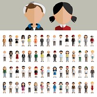 Illustration of diverse people