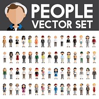 Illustration of diverse people