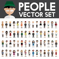 Illustration of diverse people