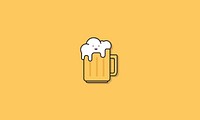 Illustration of a glass of beer icon