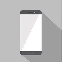 Illustration of mobile phone isolated