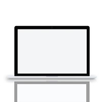Blank laptop screen