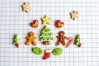 Cookies designed in a Christmas theme