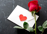 Envelope Rose Love Sign Heart