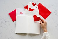 Love Decorated Greeting Cards Paper