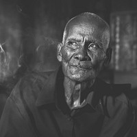 Portrait of a senior Cambodian man